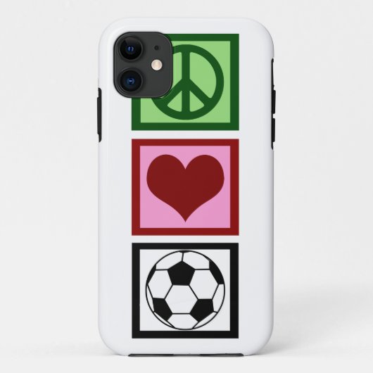 ピースラブサッカー Case-Mate iPhoneケース (裏面)