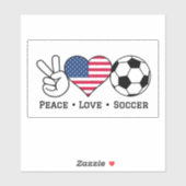 ピースラブサッカーUSA シール (シート)