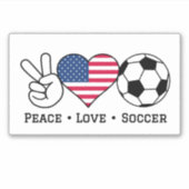 ピースラブサッカーUSA シール (正面)