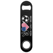 ピースラブサッカーUSA スピード栓抜き (正面)
