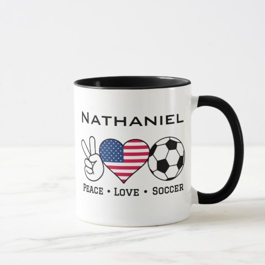 ピースラブサッカーUSA マグカップ (右)