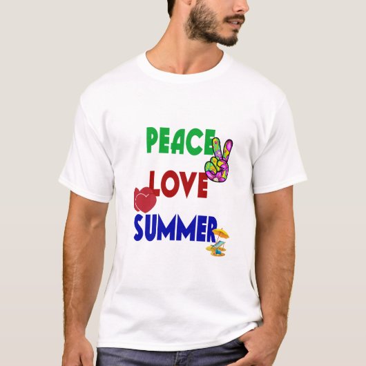 ピースラブサマー Tシャツ (正面)