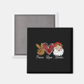 ピースラブサンタヒョウ水牛クリスマス2021 マグネット (正面/裏面)