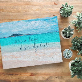 ピースラブサンディ足トロピカルハワイビーチ写真 ジグソーパズル