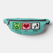 ピースラブシアターかわいいティール(緑がかった色)俳優 ファニーパック (レイダウン)