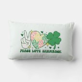 ピースラブシャムロック装飾用クッション ランバークッション (裏面)