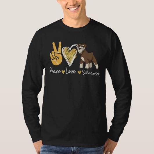 ピースラブシュナウツァードッグ Tシャツ (正面)
