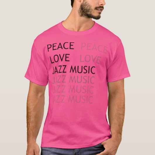 ピースラブジャズミュージック Tシャツ (正面)