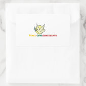 ピースラブジュネグプライドブラックガールブラッククイーン 長方形シール (バッグ)