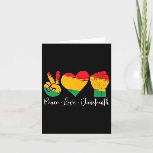 ピースラブジュネグ1865ブラックプライドメンズウィメンズK カード (正面)
