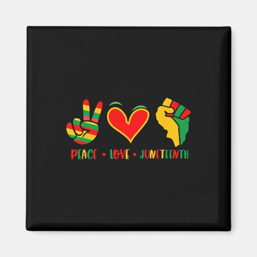 ピースラブジュネーブ1865独立記念日ブラック マグネット (正面)