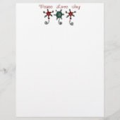 ピースラブジョイオーナメントクリスマスレター紙 (正面)