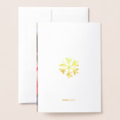 ピースラブジョイカスタムタイポグラフィ写実在真金ゴールド 箔カード (裏面封筒付き)