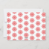 ピースラブジョイクリスマス赤い雪片 |写真 シーズンカード (裏面)