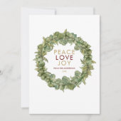 ピースラブジョイグリーンリーリースクリスマス シーズンカード (正面)