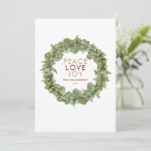 ピースラブジョイグリーンリーリースクリスマス シーズンカード (スタンド正面)