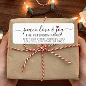 ピースラブジョイハートクリスマス差出人住所 ラベル