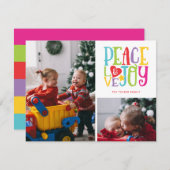 ピースラブジョイファミカラフルリーキッズ2枚写真 シーズンカード (正面/裏面)