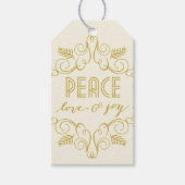 ピースラブジョイフェスティバル葉デコホリデーフォト ギフトタグ (正面)