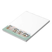 ピースラブジョイフォトコラージホリデーグリーティング ノートパッド (回転)