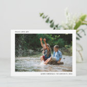 ピースラブジョイブラックモダンタイポグラフィミニマリスト シーズンカード (スタンド正面)