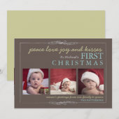 ピースラブジョイベビーズ初めてのクリスマスフォトカード シーズンカード (正面/裏面)
