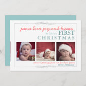 ピースラブジョイベビーズ初めてのクリスマスフォトカード シーズンカード (正面/裏面)