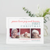 ピースラブジョイベビーズ初めてのクリスマスフォトカード シーズンカード (スタンド正面)