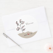 ピースラブジョイホリデーギフト ラウンドシール (封筒)