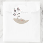 ピースラブジョイホリデーギフト ラウンドシール (バッグ)