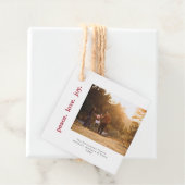 ピースラブジョイホリデークリスマスファミリーフォト フェイバータグ (インサイチュ)