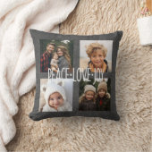 ピースラブジョイホリデーシャルボードフォトコラージュ クッション (ブランケット)