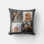 ピースラブジョイホリデーシャルボードフォトコラージュ クッション (正面)