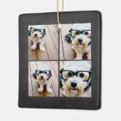 ピースラブジョイホリデーシャルボードフォトコラージュ セラミックオーナメント (左)