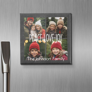 ピースラブジョイホリデーシャルボードフォトコラージュ マグネット