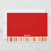 ピースラブジョイホリデーストライプズ写真カードグリーティング シーズンカード (裏面)