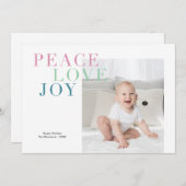 ピースラブジョイホリデーフォトカード シーズンカード (正面/裏面)