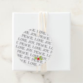 ピースラブジョイホリークリスマスタイポグラフィフェスティバル フェイバータグ (インサイチュ)