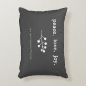 ピースラブジョイホリーベリーホリデークリスマス アクセントクッション (正面(垂直))