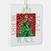 ピースラブジョイメリーフォトオーナメント セラミックオーナメント (右)