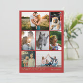 ピースラブジョイモダンマルチプルフォトホリデー シーズンカード (スタンド正面)