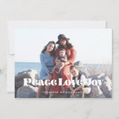 ピースラブジョイヴィンテージレトロ感動的写真 シーズンカード (正面)