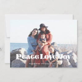 ピースラブジョイヴィンテージレトロ感動的写真 シーズンカード