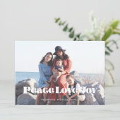 ピースラブジョイヴィンテージレトロ感動的写真 シーズンカード (スタンド正面)