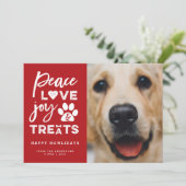 ピースラブジョイ犬の恋人フォトペおもしろいット シーズンカード (スタンド正面)