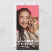 ピースラブジョイ犬の恋人フォトペモダンット シーズンカード (正面)