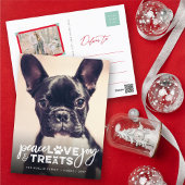 ピースラブジョイ犬の恋人フォトペモダンット シーズンポストカード