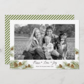 ピースラブジョイ – クリスマスフォトカード シーズンカード (正面/裏面)