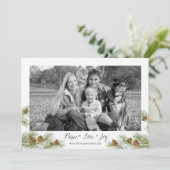 ピースラブジョイ – クリスマスフォトカード シーズンカード (スタンド正面)