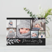 ピースラブジョーベリークリスマス数々のフォトコラージュ シーズンカード (スタンド正面)